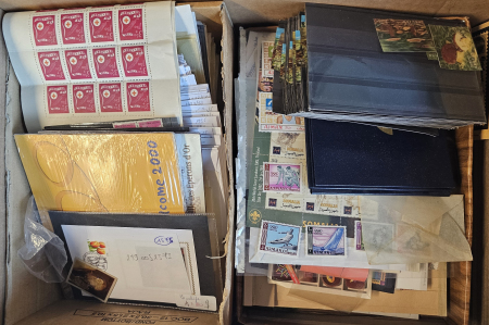 Stamp of Large Lots and Collections All World : 1950-2010, in a box thousands of mint and