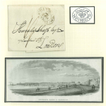 Stamp of Great Britain » Postal History » Maritime 1802 (Mar 28) wrapper from Guernsey to London with fine strike of the "Ship Lre / (<mark>crown</mark>) / WEYMOUTH" hs