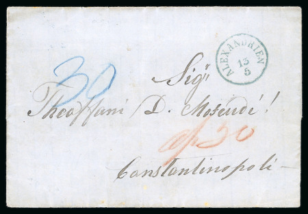 Stamp of Egypt » Austrian Post Offices » Alexandria 1853 (15.3) Folded letter sheet from Alexandria to