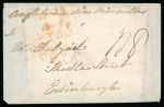Stamp of Egypt » British Post Offices » Alexandria 1853 (18.4) Stampless envelope from Alexandria to Edinburgh, bearing "ALEXANDRIA" double arc ds