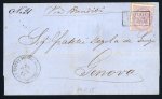 Stamp of Egypt » Italian Post Offices » Alexandria 1865 (14.8) Folded cover from Alexandria via Brindisi