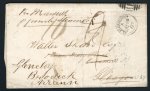 Stamp of Egypt » British Post Offices » Alexandria 1867 (19.6) Folded cover via Marseille by French Steamer, bearing Alexandria duplex and rated "9"
