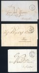 Stamp of Egypt » French Post Offices » Alexandria 1842-58 Three folded covers showing three different