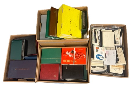 Stamp of Switzerland / Schweiz » Sammlungen Posten in 4 Boxen, genaue Beschreibung siehe oben
