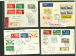 Stamp of Switzerland / Schweiz » Flugpost » Flugbriefe Zusammenstellung mit 5 Sonderbelegen, darunter schöner Beleg nach Allerheiligenberg