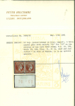 Stamp of Greece » Large Hermes Heads » 1862-67 2nd Athens print 10 lepta orange consecutive Athens printings (1862/1867), used horizontal pair cancelled (7 - Agion), left stamp with "control numbers" error: "01" instead of "10". (Positions 61 & 62). (Coundouros 30.4), with very close