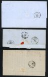 Stamp of Greece » Large Hermes Heads » Covers, frankings and destinations » External usages Three letters & two fragments:1. Two fragments of
