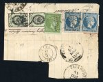 Stamp of Greece » Large Hermes Heads » Covers, frankings and destinations » External usages Two fragments:1. Fragment of a letter from XXX (J