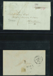 Stamp of Jamaica 1710-1857, group of 18 pre-stamp covers from Jamaica