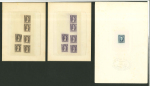 Stamp of Argentina 1889-91, "Sudamericana" Issue, an extraordinary assembly comprising 340+ die proofs and 600 essays