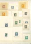 Stamp of Argentina 1889-91, "Sudamericana" Issue, an extraordinary assembly comprising 340+ die proofs and 600 essays