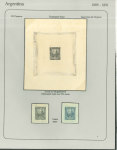 Stamp of Argentina 1889-91, "Sudamericana" Issue, an extraordinary assembly comprising 340+ die proofs and 600 essays