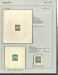 Stamp of Argentina 1889-91, "Sudamericana" Issue, an extraordinary assembly comprising 340+ die proofs and 600 essays