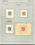 Stamp of Argentina 1889-91, "Sudamericana" Issue, an extraordinary assembly comprising 340+ die proofs and 600 essays