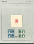Stamp of Argentina 1889-91, "Sudamericana" Issue, an extraordinary assembly comprising 340+ die proofs and 600 essays