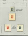 Stamp of Argentina 1889-91, "Sudamericana" Issue, an extraordinary assembly comprising 340+ die proofs and 600 essays