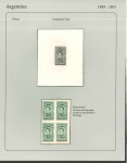 Stamp of Argentina 1889-91, "Sudamericana" Issue, an extraordinary assembly comprising 340+ die proofs and 600 essays