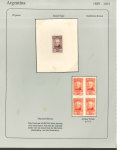 Stamp of Argentina 1889-91, "Sudamericana" Issue, an extraordinary assembly comprising 340+ die proofs and 600 essays