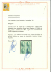 Stamp of Belgium 1861 1c green mint block of four with full original gum