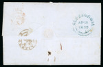 Stamp of Egypt » British Post Offices » Alexandria 1855 (21.4) Folded entire from Alexandria via Marseille