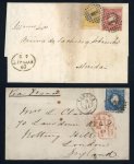 Stamp of Portugal 1866-67 Luis I imperf. curved label mixed group