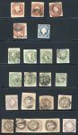 Stamp of Portugal 1855-56 Pedro V mixed group of mostly used examples