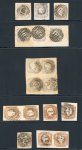 Stamp of Portugal 1855-56 Pedro V mixed group of mostly used examples