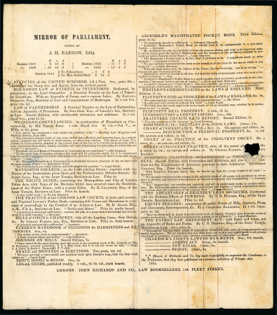 Stamp of Great Britain » 1840 Mulreadys & Caricatures » Advertising Letter Sheets John Richards & Co: 1841 (May 1) 1d Mulready lettersheet sent from London to Matlock