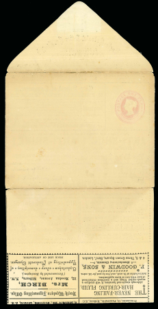 Stamp of Great Britain » Hand Illustrated and Printed Envelopes Anglo-Colonial Letter Co: 1d pink wrapper with Anglo-Colonial Letter Co printed advertising inside