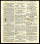 Stamp of Great Britain » 1840 Mulreadys & Caricatures » Advertising Letter Sheets Jell's Periodical & Annual Advertiser: 1840 (Nov 11) 1d Mulready lettersheet, stereo A35, sent from London