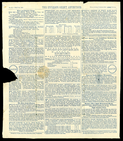 Stamp of Great Britain » 1840 Mulreadys & Caricatures » Advertising Letter Sheets Envelope Select Advertiser: 1840 (Aug 12) 1d Mulready lettersheet, sent from London to Margate
