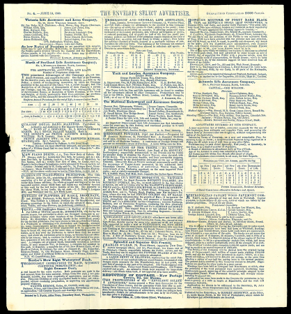 Stamp of Great Britain » 1840 Mulreadys & Caricatures » Advertising Letter Sheets Envelope Select Advertiser: 1840 (Sep 18) 1d Mulready lettersheet, sent from Bangor to Anglesey (Wales)