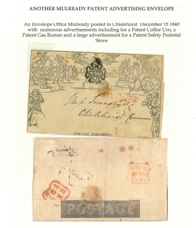 Stamp of Great Britain » 1840 Mulreadys & Caricatures » Advertising Letter Sheets Group of advertisements in 1d Mulready lettersheets (7 covers)