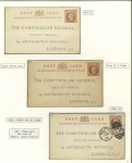 Stamp of Great Britain » Postal Stationery Patent Office: Group of official postal stationery cards for official use by the Patent Office