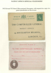 Stamp of Great Britain » Postal Stationery Patent Office: Group of official postal stationery cards for official use by the Patent Office