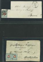 Stamp of Switzerland / Schweiz » Sammlungen 1850/62: Sammlung von 16 Rayon-Frankaturen und 25 Strubel-Frankaturen