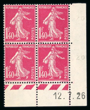 Stamp of France » Collections 1925-1937, bel ensemble de 30 blocs de quatre coins