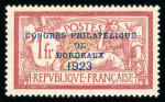 Stamp of France » Émissions à partir de 1900 1923, Merson surchargé Y&T n°182, Congrès Philatélique