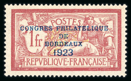 Stamp of France » Émissions à partir de 1900 1923, Merson surchargé Y&T n°182, Congrès Philatélique