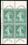 Stamp of France » Émissions à partir de 1900 1924, Semeuse Y&T n°188A + 188, 10c vert chiffres maigres