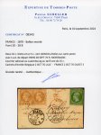 Stamp of France » Ballons Montés 1870, Carte transportée par le Ballon Monté "Les États-Unis"