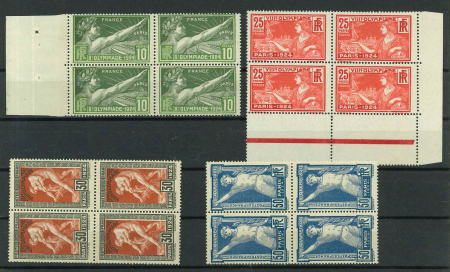 Stamp of France » Émissions à partir de 1900 1924, Jeux Olympiques Y&T n°183-186, ensemble de quatre