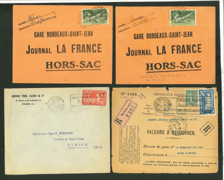 Stamp of France » Collections 1924, lot d'une vingtaine de lettres, cartes et entiers