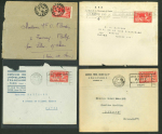 Stamp of France » Collections 1924, lot d'une vingtaine de lettres, cartes et entiers