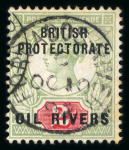 Stamp of Nigerias » Niger Coast Protectorate 1892-94 Oil River 1/2d to 5ds specialised used selection