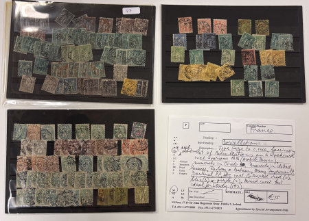 Stamp of France » Collections 1876-1931 Lot de neuf et obl., avec Type Sage, Merson,