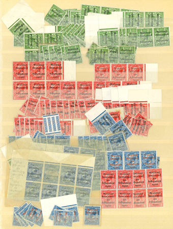 Stamp of Ireland » 1922-35 Overprint Collections 1922 Dollard 1/2d to 10d duplicated stock of mint and