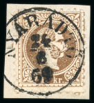 Stamp of Hungary Hungary - Austria used in: 1867 Austria 2kr., 5kr.,
