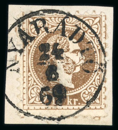 Stamp of Hungary Hungary - Austria used in: 1867 Austria 2kr., 5kr.,