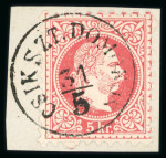 Stamp of Hungary Hungary - Austria used in: 1867 Austria 2kr., 5kr.,